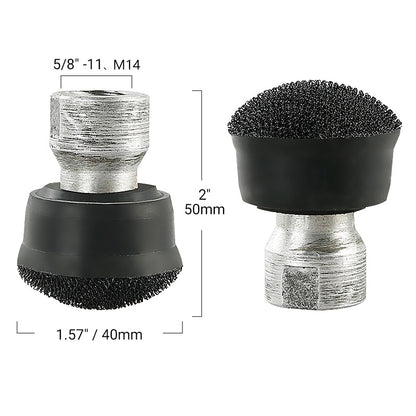 8PCS/Set 2Inch Curved Buffing Pads for Shaped Stone - Concave Surface Diamond Polishing Discs Kit with 6 Grits, Angle Grinder Mounted Accessories for Granite/Marble/Ceramic Curved Edges