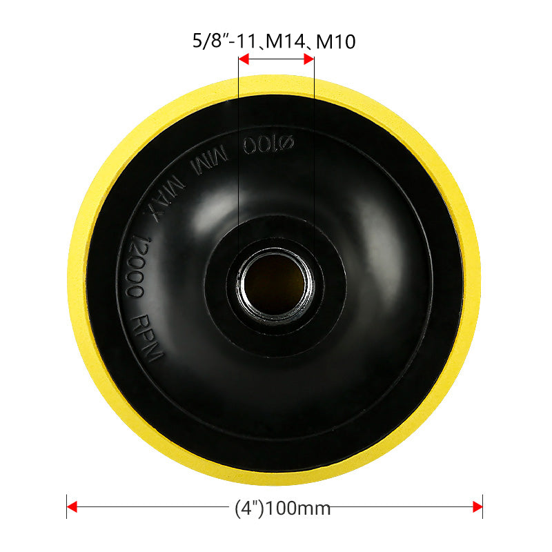 16-teiliges 4"/100-mm-Diamant-Polierpad-Set – 5/8"-11 M14 M10 Schleifscheiben für Granit, Marmor, Beton und Stein – Zubehör für professionelle Nass-Winkelschleifer