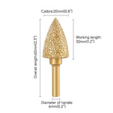 6mm Shank Diamond Grinding Head Set - Rotary Tool Bits for Metal Grinding, Stone Carving & Steel Deburring Engraving Tools