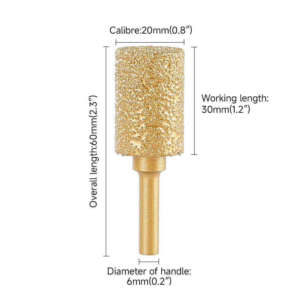 6mm Shank Diamond Grinding Head Set - Rotary Tool Bits for Metal Grinding, Stone Carving & Steel Deburring Engraving Tools