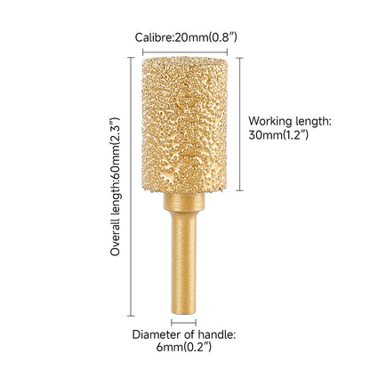6mm Shank Diamond Grinding Head Set - Rotary Tool Bits for Metal Grinding, Stone Carving & Steel Deburring Engraving Tools