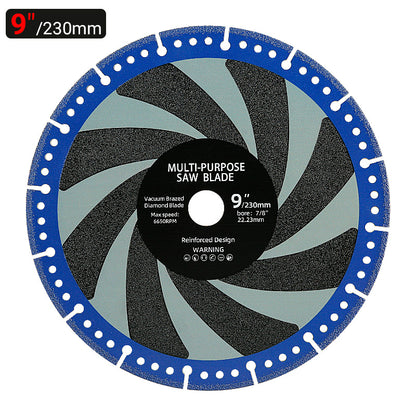 4.5"-5"-7"-9" (115-230mm) Diamond Cutting Blades - Multi-Material Angle Grinder Discs for Metal Stone Marble & Steel/Iron - Dry Cutting Saw Blades