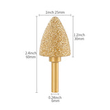 6mm Shank Diamond Grinding Head Set - Rotary Tool Bits for Metal Grinding, Stone Carving & Steel Deburring Engraving Tools