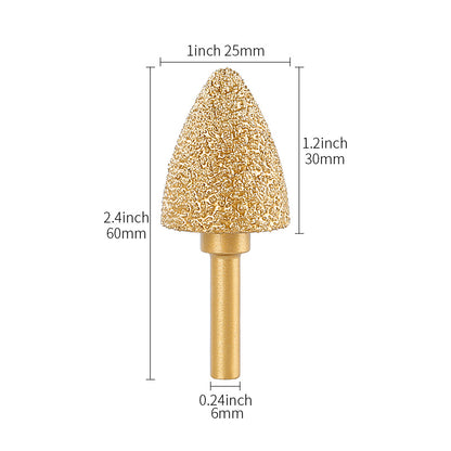 6mm Shank Diamond Grinding Head Set - Rotary Tool Bits for Metal Grinding, Stone Carving & Steel Deburring Engraving Tools
