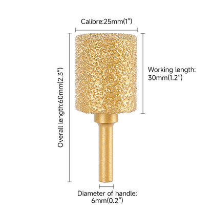 6mm Shank Diamond Grinding Head Set - Rotary Tool Bits for Metal Grinding, Stone Carving & Steel Deburring Engraving Tools