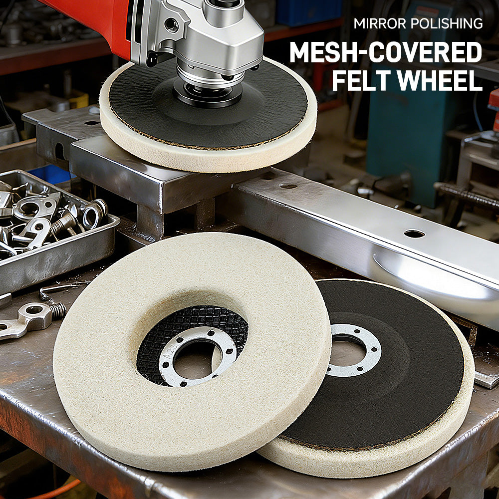 LOZLIN 5" Wool Polishing Wheel | Angle Grinder Buffing Disc for Metal & Glass, 1/3PCS Options
