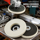 LOZLIN 5" Wool Polishing Wheel | Angle Grinder Buffing Disc for Metal & Glass, 1/3PCS Options
