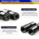 3 MM &amp; 6 MM (1/8" &amp; 1/4") Winkelschleifer-auf-Geradschleifer-Adapter - 5/8-11 M10-Gewindekonverter für DeWalt/Makita - Zubehör für Drehbits