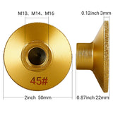 2 Zoll gelöteter Diamant-Flachschleifkopf, Stein, klarer Boden, Marmor, Quarzstein, Fliesen, Schleifkante, Eckverbindung, Grobschleifen, Nivellierung, Winkelschleifer, Schleifkopf