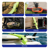 2Pcs Hook-and-Loop Elastic Straps, Multipurpose Secure Straps for Luggage, Bike & Motorcycle Rack
