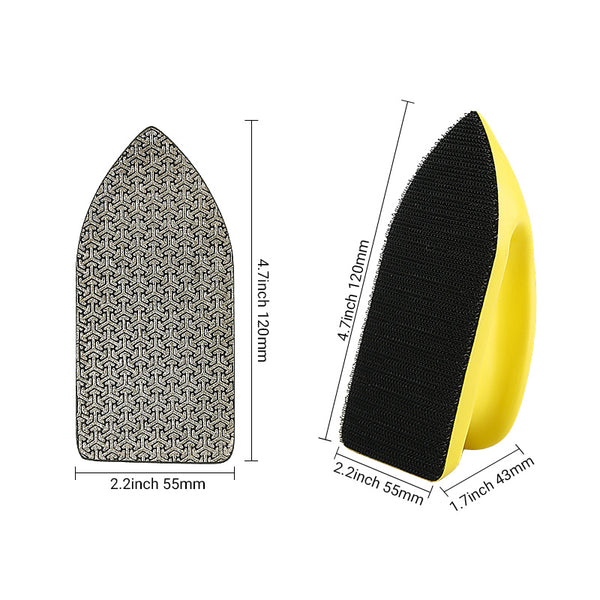 5PCS/Set Diamond Hand Polishing Pads - Edge Trimming, Deburring & Chip Repair Tool for Tile, Slab, Glass - Manual Grinding & Polishing Kit with Abrasive Discs