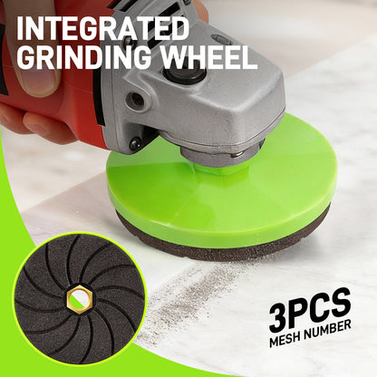 LOZLIN 3PCS 4" Diamond Grinding Wheels – Professional Chamfering, Edge Shaping & Polishing Tool for Tile, Marble, and Granite for Angle Grinder