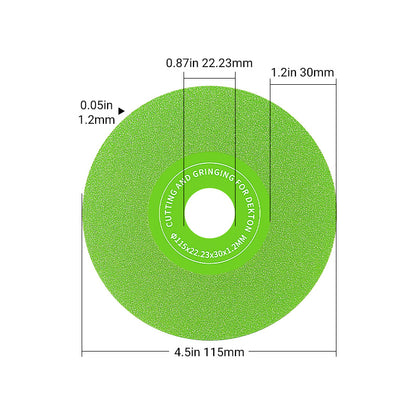 LOZLIN 4.5” /115mm 22.23 diameter of hole Rock plate flat grinding disc tile ceramic marble trimming 45 chamfering sanding saw blade extra wide fine sanding saw blade