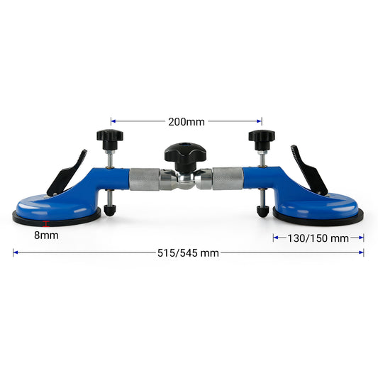 LOZLIN 2PCS Heavy Duty Vacuum Leveling Tool - 396lb Suction Clamp for Stone, Tile & Glass Countertops - Adjustable Seamless Installation Kit with Grip Handles