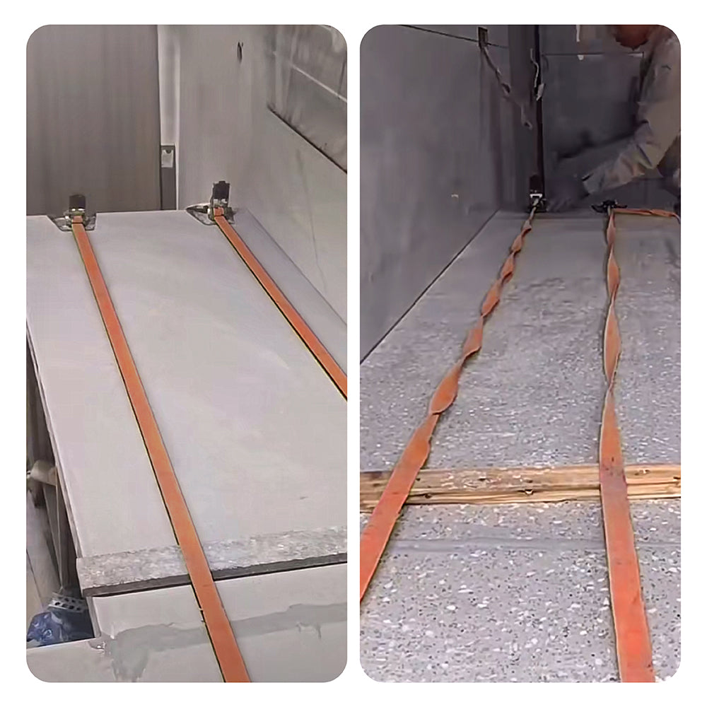 14 Fuß Holzboden- & Steinfugenklammer – Nahtloses Spleißwerkzeug, 3-in-1-Zugklammer für Bodenbelags-/Arbeitsplatteninstallation mit Spanngurt-Set