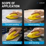 LOZLIN Mini Detail Hand Sander Kit, 5/21Pcs Hook & Loop Sanding Blocks, 80-600 Grit Abrasive Pads for Wood, Metal, Furniture, Crafts & Tight Spaces