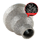 LOZLIN 0,79"-1,97" (20-35-50 mm) Diamant-Stufenfasenbohrer – Lochvergrößerung/Kantenbeschnitt für Fliesen, Marmor, Porzellan und Mauerwerk – Winkelschleifer-Bohrer 5/8-11