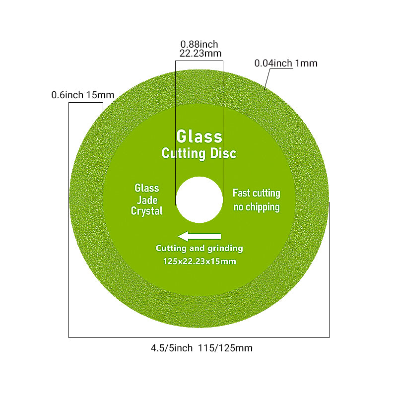 LOZLIN 115mm Glassägeblatt Marmor Keramikfliesen Diamantsägeblatt Jade Kristall Schleifsägeblatt