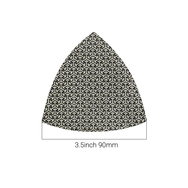4 Stück galvanisierte dreieckige Diamant-Schleifblätter – Mehrkorn 60/100/200/400 für Stein und Holz – Oszillierendes Werkzeug-Schleif-, Form- und Polierset
