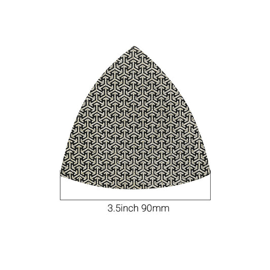 4PCS Electroplated Diamond Triangular Grinding Blades - Multi-Grit 60/100/200/400 for Stone & Wood - Oscillating Tool Sanding, Shaping & Polishing Kit