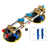 2 Stück 6-Zoll-Saugnapfwerkzeug zum Nivellieren von Steinnähten – Vakuum-Saugklemme für die Installation von Quarzplatten, Granit und Marmorarbeitsplatten mit Werkzeug zur Spaltausrichtung