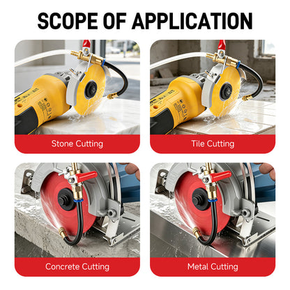 Water Inlet Nozzle for Angle Grinders; Water-Cooled Cutting Accessory; Dust Control and Cooling Spray Fitting for Stone Cutting
