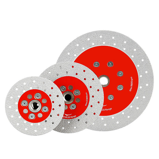 4"/4.5"/5" /7"/9"(100-230mm) Double-Sided Diamond Grinding Discs - Cutting & Chamfering for Marble, Quartz, Granite & Tile - 5/8"-11 Thread Angle Grinder Blades