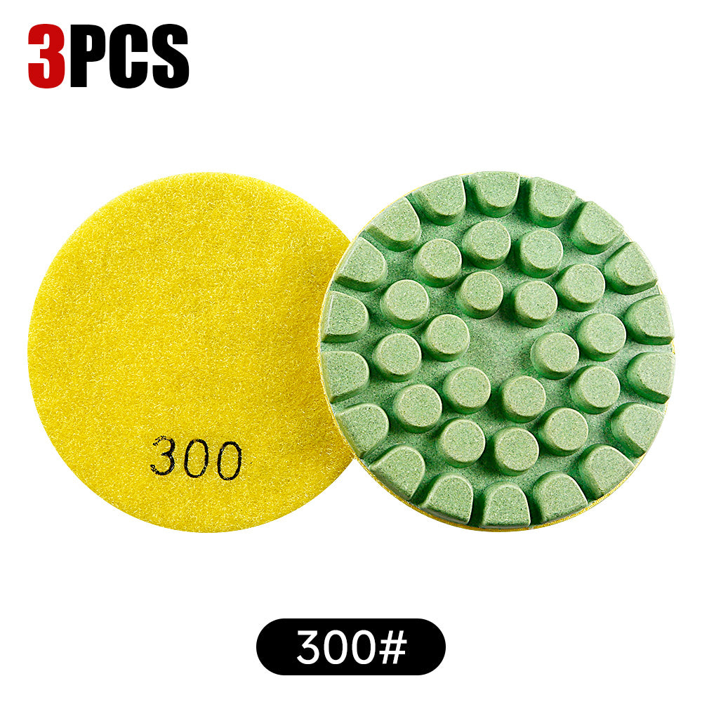 3/6 Stück 4-Zoll-Harzgebundene Diamant-Polierpads - Professionelle Terrazzoboden-Polierwerkzeuge - Hocheffizientes Schleifen & Polieren für Steinoberflächen