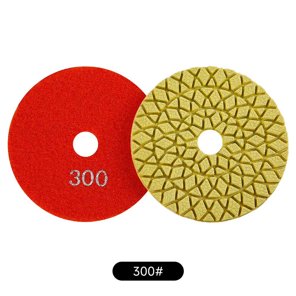 8PCS/set 4" Wet Diamond Polishing Pads Kit - #50-#3000 Grit for Concrete/Granite/Marble, Angle Grinder Backing Pad Set for Stone & Engineered Surfaces