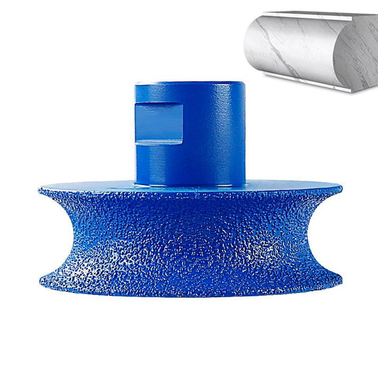 Diamond Semi-Circular Edge Grinding Wheel - 5/8-11 Angle Grinder Mounted for Granite, Marble, Quartz & Tile - Stone Edge Grinding & Polishing Tool