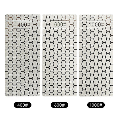 Diamond Stone Set - Coarse/Med/Fine 400-600-1000 Grit for Sharpening Knives & Tools, Diamond Lapping Plate Kit
