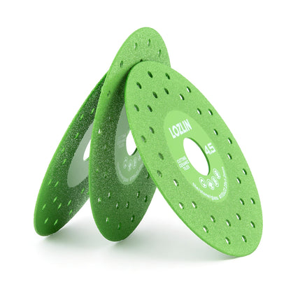 LOZLIN 115mm Diamond saw blades for cutting and grinding tile and marble, 45 degree chamfered diamond saw blades