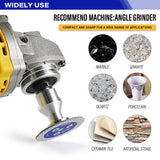 3PCS 2"(50mm) Diamond Saw Blade w/ Flange - Multi-Material Cutting/Engraving Disc for Tile, Marble, Concrete, Ceramic & Metal/PVC - Angle Grinder Tool 5/8-11 M14 M10
