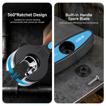 Multifunctional Ratchet Pipe Cutter—The Ultimate Cutting Tool for Metal, Stainless Steel, Aluminum, Copper, and Corrugated Plastic Water Pipes