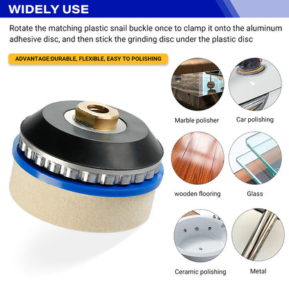 Thickened wool polishing wheel with aluminium alloy screw joints, suitable for stone,wood,glass,ceramics, metal, car polishing, up to a mirror effect