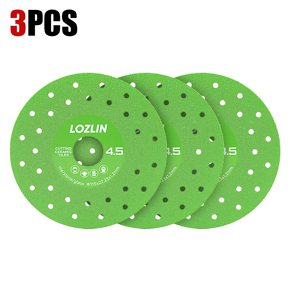 LOZLIN 115mm Diamond saw blades for cutting and grinding tile and marble, 45 degree chamfered diamond saw blades
