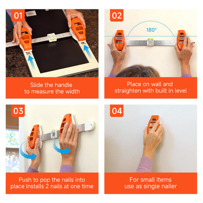 1 LOZLIN No,1 Picture Hanging Tool | Holdsup to 10 lbs, Installs in 2 seconds, WallStorage Rack Perfect for Artwork,Crafts,andAYPhotos, Aluminum Alloy, Safeguards Your ArtTreasures with Ease