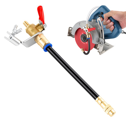 Water Inlet Nozzle for Angle Grinders; Water-Cooled Cutting Accessory; Dust Control and Cooling Spray Fitting for Stone Cutting