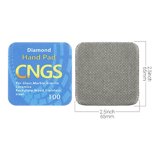 4PCS Diamond Hand Polishing Pads - 60/100/200/400 Grit Multi-Surface Grinding Kit for Rock, Glass, Marble, Quartz & Tile Edges