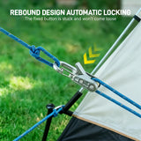 LOZLIN 8-teiliges Outdoor-Ausrüstungs-Lanyard-Set mit Etui, einziehbare Sicherheitsleinen für Camping, Wandern, Rucksäcke und Zelte, Anti-Verlust Spiral-Kabel-Kit, Reise-Zubehör