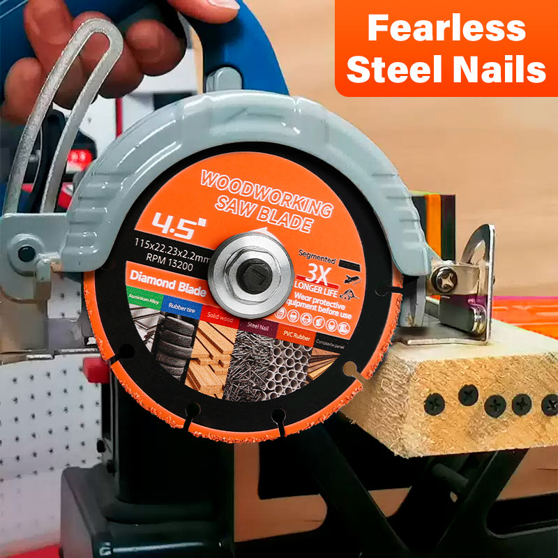 2PCS/5PCS 4.5" Carbide Saw Blades - Cut Wood w/Nails & Metal, Anti-Kickback Design - Angle Grinder Blades for Safe & Fast Cutting (115mm)