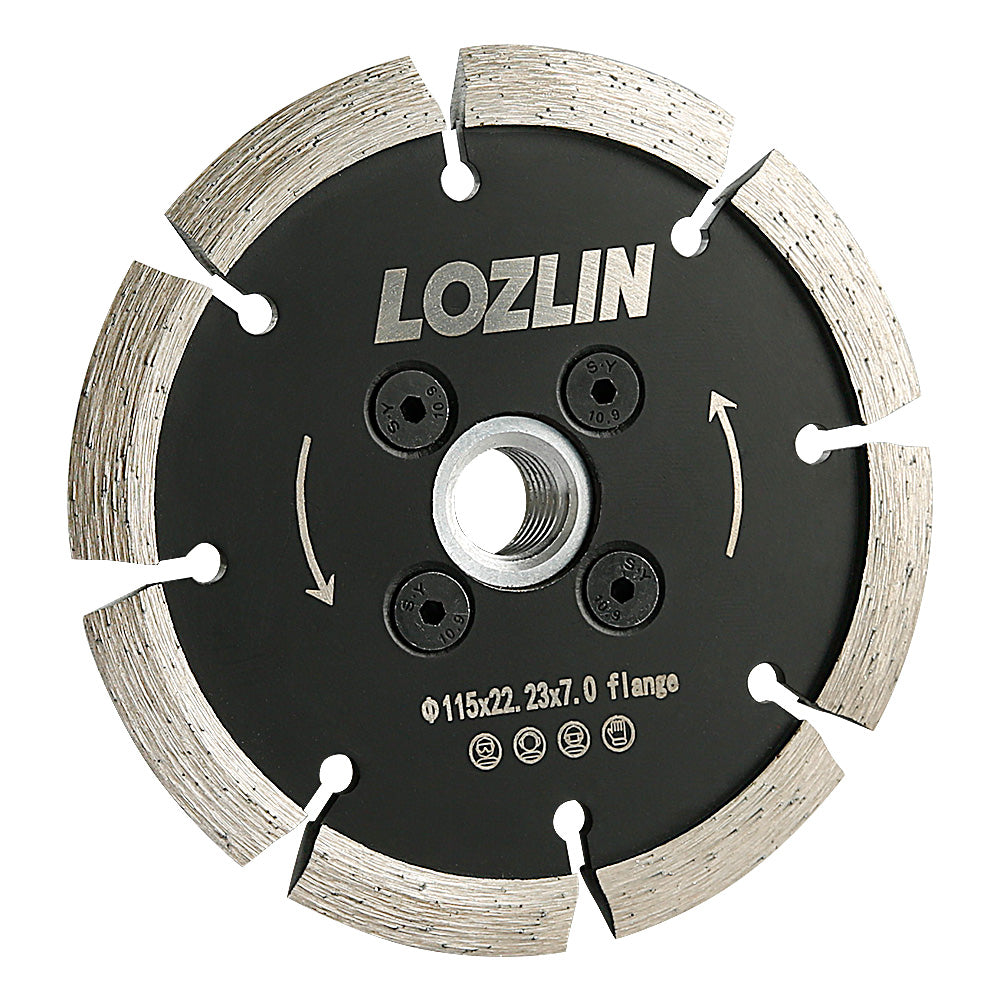 4,5 Zoll (115 mm) V-förmiges Diamantsägeblatt – Robustes Nutenfräsen in Beton und Schneiden von Steinwänden – 5/8-11 Winkelschleifblätter für Bodenreparatur und -renovierung