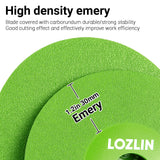 LOZLIN 3Pcs 115mm Extra Wide Fine Sanding Discs, 22.23mm Arbor for Rock Plate Tile Ceramic Marble Trimming & 45° Chamfering