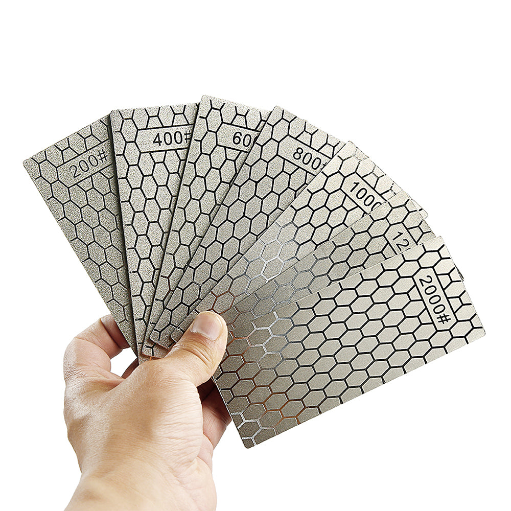 Diamant-Schleifstein-Set – grob/mittel/fein 400-600-1000 Körnung zum Schärfen von Messern und Werkzeugen, Diamant-Läppplatten-Kit