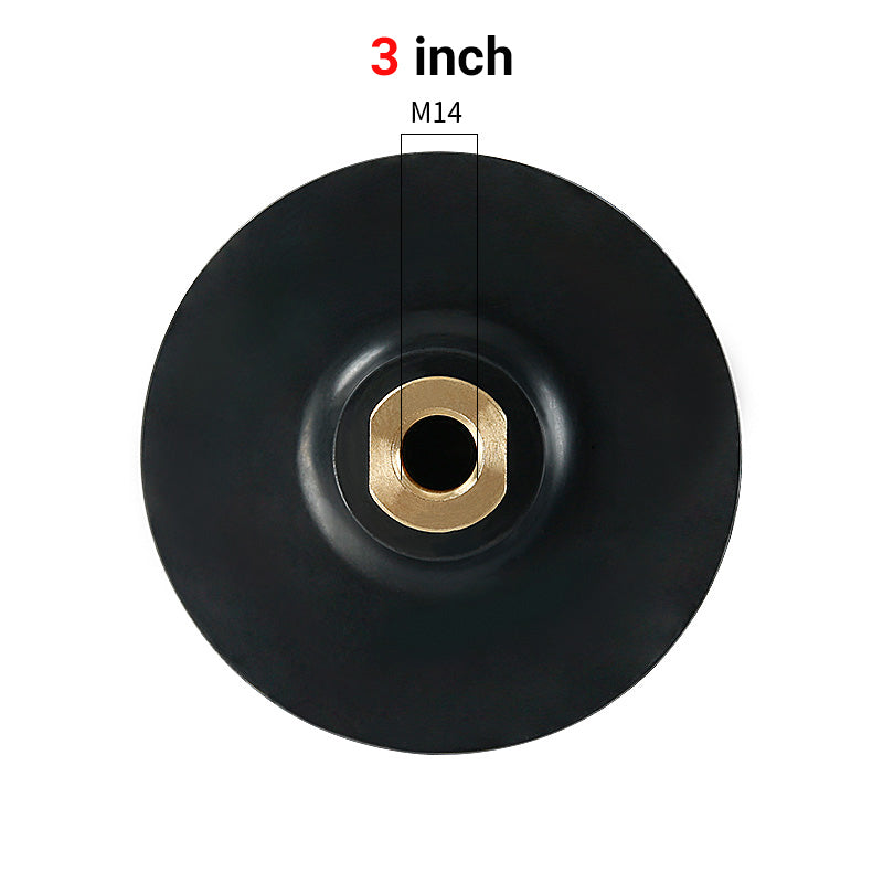 3" - 4" (80 mm - 100 mm) flexible Gummi-Schleifscheibe – selbstklebender, biegsamer Kopf zum Steinbogenschleifen auf Marmor und Granit – Zubehör für Winkelschleifer-Schleifpads
