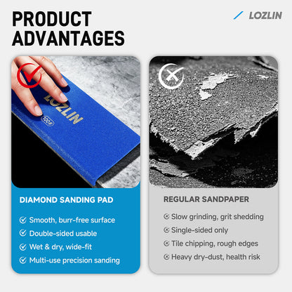 Blue rectangular hand polishing pads for stone #100 hot sell from china factory