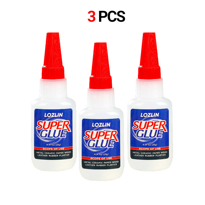 3 x superstarker Kleber – funktioniert auf Kunststoff, Metall, Glas, Holz, Keramik und mehr – flexibler, langlebiger Reparaturkleber für Schuhe/Möbel/Heimwerken