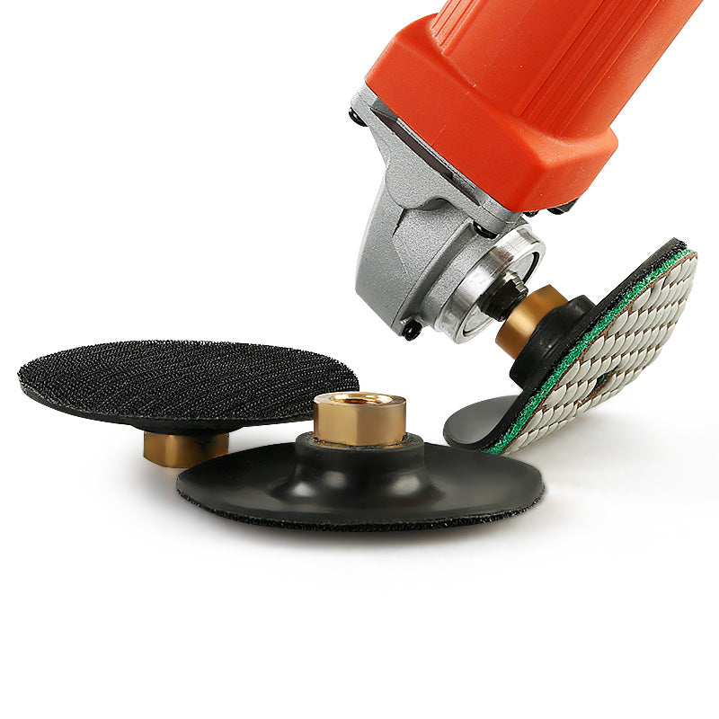 3" - 4" (80 mm - 100 mm) flexible Gummi-Schleifscheibe – selbstklebender, biegsamer Kopf zum Steinbogenschleifen auf Marmor und Granit – Zubehör für Winkelschleifer-Schleifpads