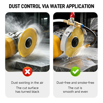 Water Inlet Nozzle for Angle Grinders; Water-Cooled Cutting Accessory; Dust Control and Cooling Spray Fitting for Stone Cutting