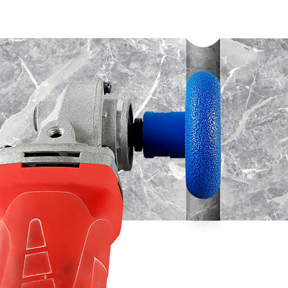 Diamond Roman Edge Grinding Wheel - Cylindrical Grooving Tool for Quartz & Marble - 5/8-11 Angle Grinder Mounted Stone & Edge Profiling Disc